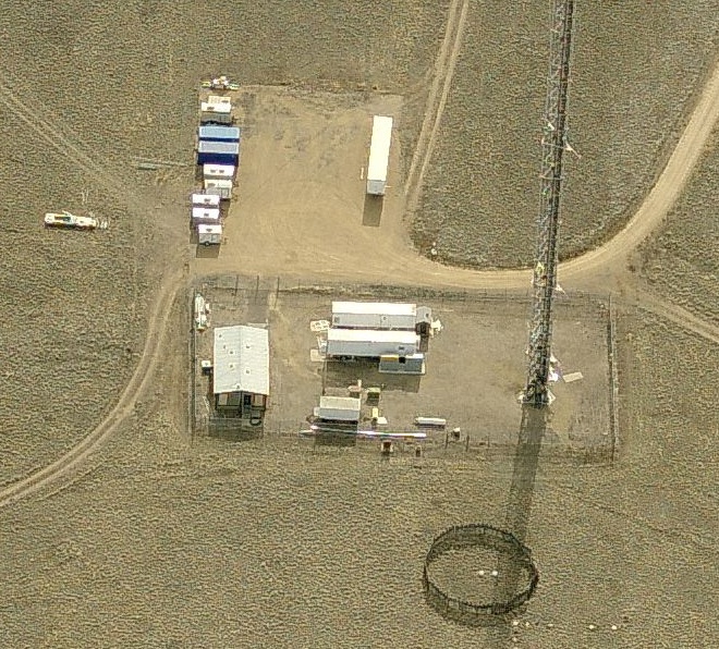 Boulder Atmospheric Observatory (BAO) from bird's eye from North
